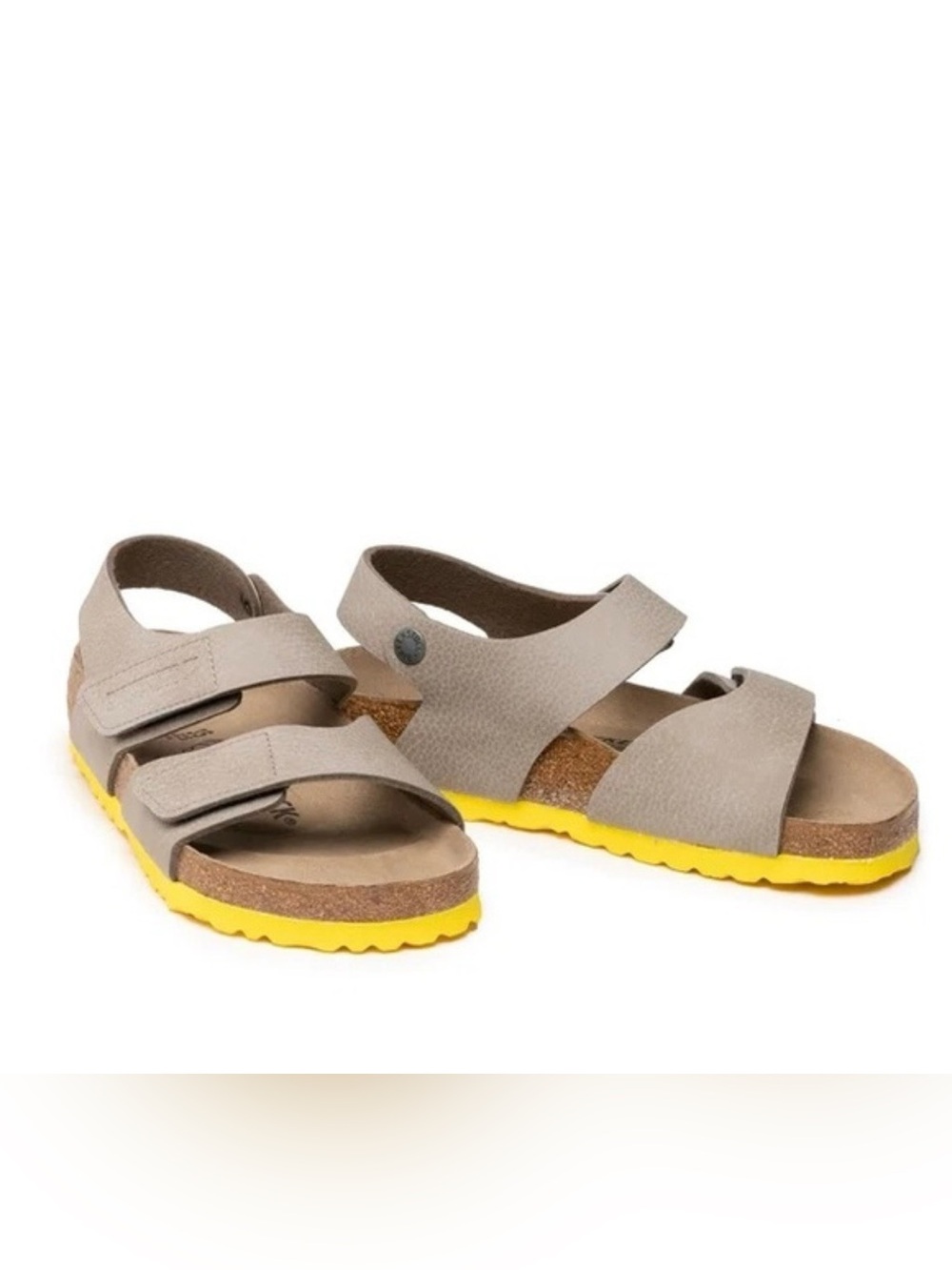 Birkenstock Kids size 36 Taupe Sandals with Yellow Sole